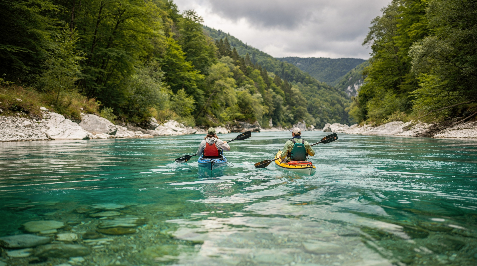 Kajakfahren auf der Soča: geführte Touren, Kurse und was Sie erwartet