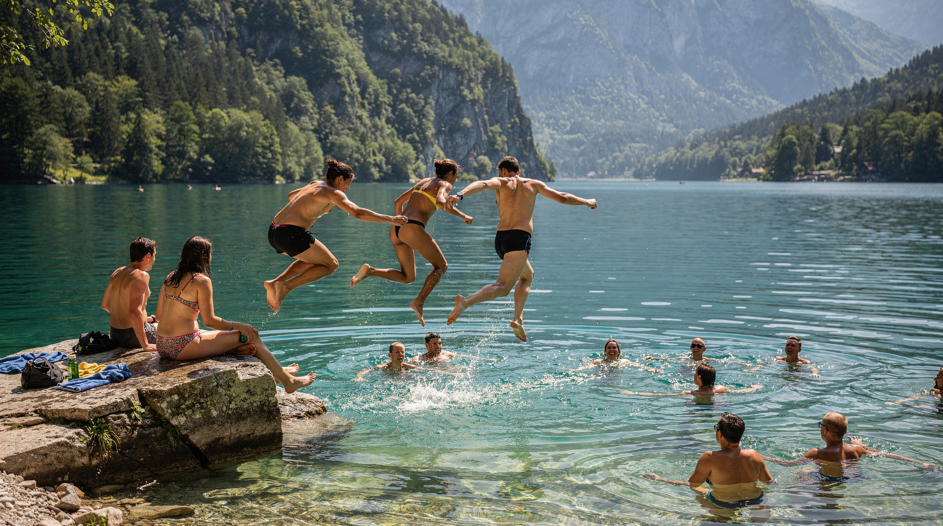 Sommer-Seen und Strände Slowenien – 9-Tage-Reiseroute — Neun Sommertage zwischen Bleder See, Bohinjer See, Soča-Tal und Piran — Schwimme